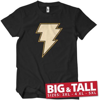 Black Adam Lightning Logo Big &amp; Tall T-Shirt Black