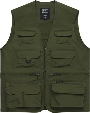 Vintage Industries Angler Weste Legend Fishing Vest Sage