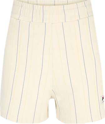 Fila Damen Kurze Hose Tebra High Waist Shorts Antique White/Multicolor Irregular