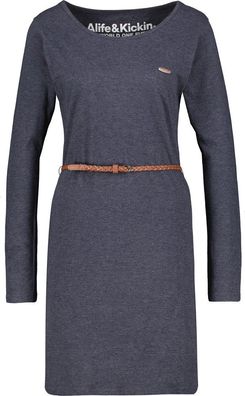 Alife &amp; Kickin Damen Sommerkleid EllinAK A Longsleeve Dress Marine Melange