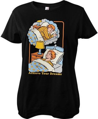 Steven Rhodes Achieve Your Dreams Girly Tee Damen T-Shirt Black