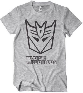 Transformers Decepticon Monotone T-Shirt Heathergrey