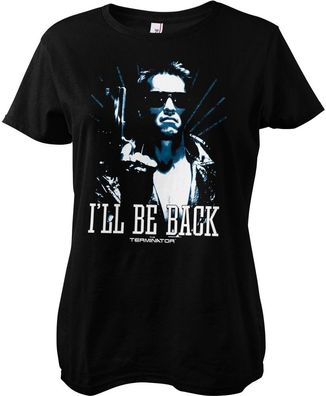 Terminator I'Ll Be Back - Duotone Girly Tee Damen T-Shirt Black