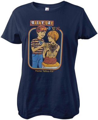 Steven Rhodes Home Tattoo Kit Girly Tee Damen T-Shirt Navy