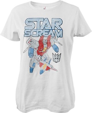 Transformers Starscream Washed Girly Tee Damen T-Shirt White
