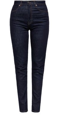 Queen Kerosin Damen Jeanshose mit Kontrast Stickerei Dunkelblau