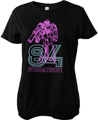 Transformers Megatron 84 Neon Girly Tee Damen T-Shirt Black