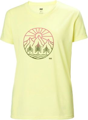 Helly Hansen Damen T-Shirt Damen T-Shirt Skog Recycled Graphic Tee Fadded Yallow