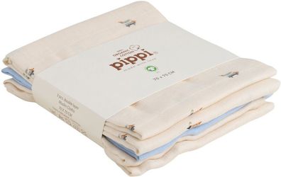 Pippi Babywear Kinder Windeln Organic Muslin Cloth (3-pack)