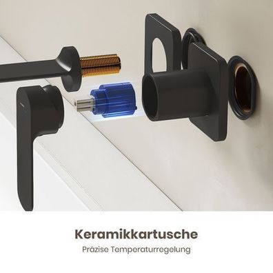 EMKE Badarmaturen Einhebel Waschbecken Wandmontiert Waschtischarmatur