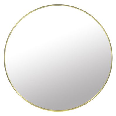 Best For Home Rundes Wandspiegel Ø40 cm - Goldrahmen aus Metall Für Bad & Wohnzimme