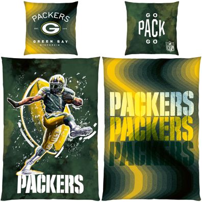 NFL Green Bay Packers Bettwäsche GO Pack GO Linon/Renforcé