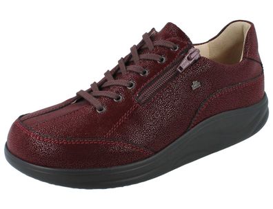 FINN Comfort Finnamic Otaru Damen Halbschuhe mit Zipper borodrot Nubukleder