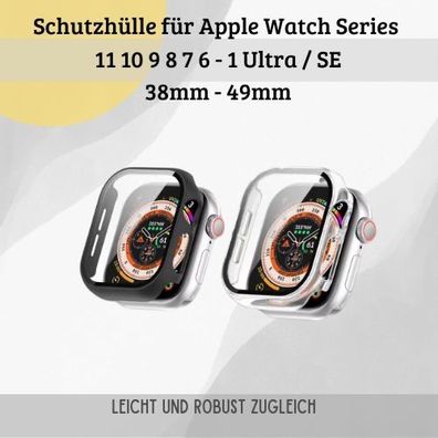 Apple Watch Schutzhülle mit 9H Glas Series 11 10 9 8 7 6 5 4 3 2 1 SE / Ultra