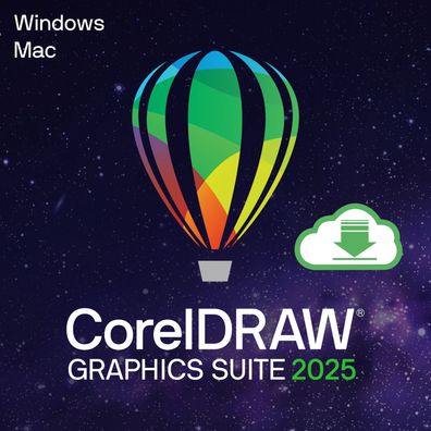 CorelDRAW Graphics Suite 2025 Dauerlizenz Windows10/11, Mac, Digitaler Download