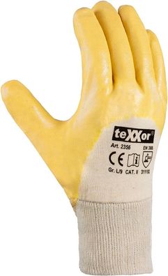 teXXor Nitril-Handschuhe Strickbund (12 Paar) 2356