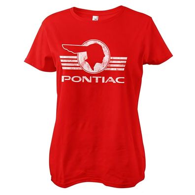 Pontiac Damen T-Shirt Retro Logo Girly Tee GM-5-PONT002-H66-4