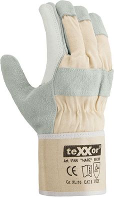teXXor Rindspaltleder-Handschuhe Harz (12 Paar) 1144