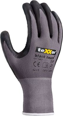 teXXor Nylon-Strickhandschuhe Black Touch® (12 Paar) 2452