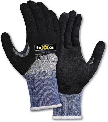 teXXor Schnittschutz-Strickhandschuhe Cut C 3/4 Besch. (12 Paar) 2611
