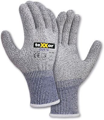 teXXor Schnittschutz-Strickhandschuhe Cut C Ohne Beschicht. (12 Paar) 2612