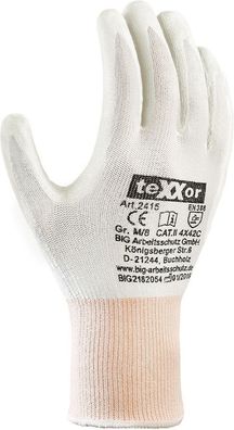 teXXor Schnittschutz-Strickhandschuhe Pu-Beschichtung (12 Paar) 2415