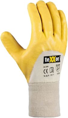 teXXor Nitril-Handschuhe Strickbund (12 Paar) 2354