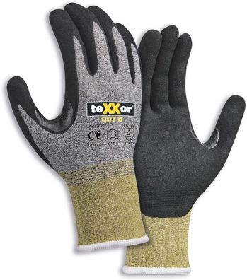 teXXor Schnittschutz-Strickhandschuhe Cut D (12 Paar) 2620