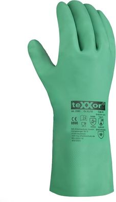teXXor Chemikalienschutz-Handschuhe Nitril (12 Paar) 2360