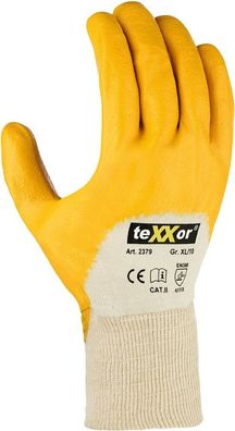 teXXor Topline Nitril-Handschuhe Strickbund (12 Paar) 2379