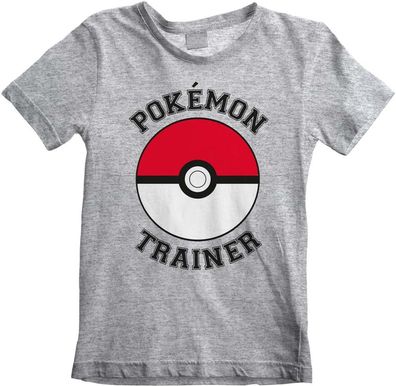 Pokémon Pokemon - Trainer (Kids) Jungen Kinder T-Shirt Heather Grey
