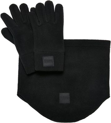 Urban Classics Kinder Schal Fleece Winter Set Kids Black-S/M