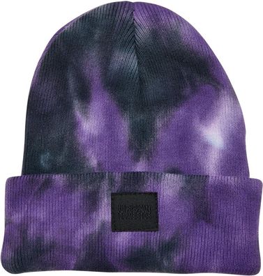 Urban Classics Mädchen Mütze Tie Dye Beanie Kids Ultraviolet/Darkgrey