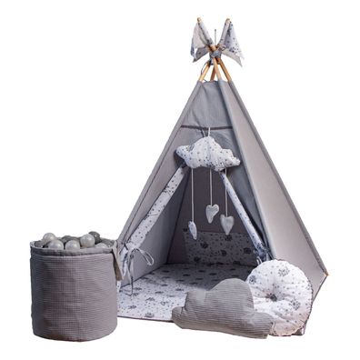 Kinder Teepee Tipi für Kinder Indianerzelt Spielzelt Premium ÖKO-TEX