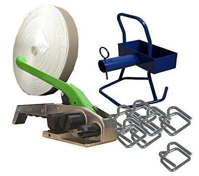 Umreifungsset mit 2 Rollen 35mm Textilband je 250m * Umreifungs Set Béndelset