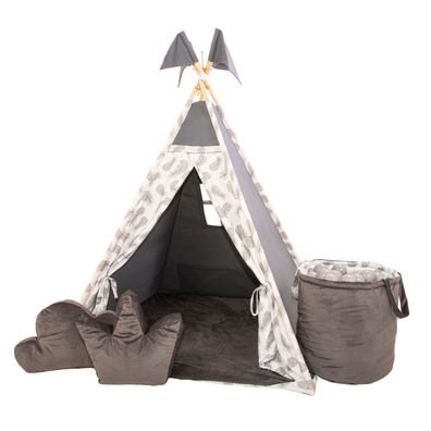 Kinder Teepee Tipi für Kinder Indianerzelt Spielzelt Premium ÖKO-TEX