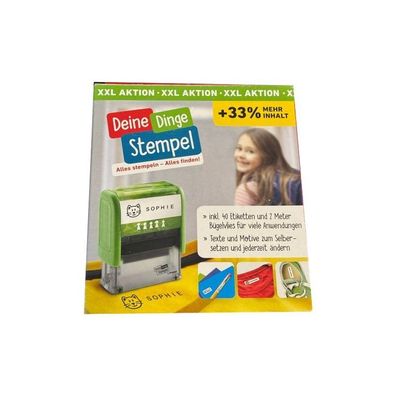 trodat DEINE Dinge Stempel Schule XXL Aktions Set inkl. 1 Kissen schwarz NEU OVP