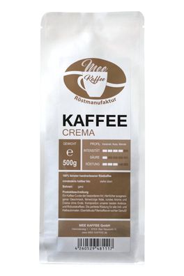 Mee Kaffee Kaffee Crema 500g ganze Bohne