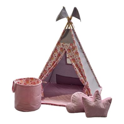 Kinder Teepee Tipi für Kinder Indianerzelt Spielzelt Premium ÖKO-TEX