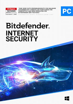 Bitdefender Internet Security 2025, 10 PC (Windows),18 Monate(1,5 Jahre)Download