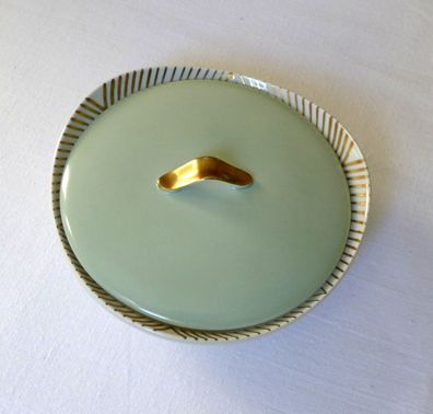 DDR Porzellan Dose Lichte Deckeldose