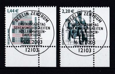 BRD 2003 gestempelt ESST Berlin MiNr. 2306-2307 SWK Ecke unten rechts