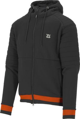 Kapuzenpulli, Hoodie mit Reißverschluss Rottweiler schwarz/rot Gr. S-XL