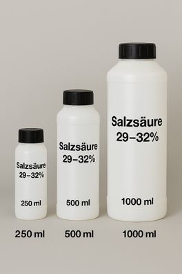 Salzsäure 29-32% WC - Reiniger Rostentferner 250ml 500ml 1000ml