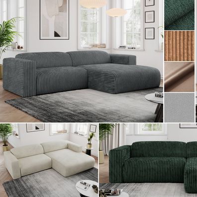 Ecksofa L-förmige, freistehendes Ecksofa mit breiten Armlehnen, Ecke sofa - Pasadena