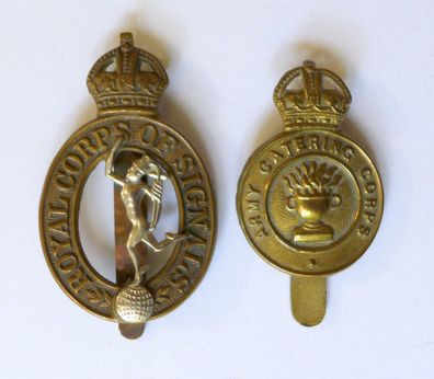 2 Abzeichen Royal Corps of Signals WK Army Catering Corps England