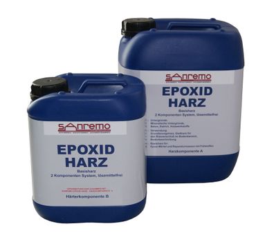 Sanremo EPOXID HARZ Basisharz, 2 Komponenten, lösemittelfrei 5kg/5,4l