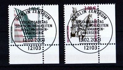 BRD 2003 gestempelt ESST Berlin MiNr. 2313-2314 SWK Ecke unten rechts