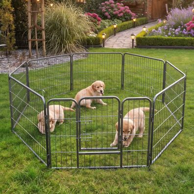 Hundegehege Welpenlaufstall Welpenzaun Welpenkäfig Hundezaun Modell S (480)