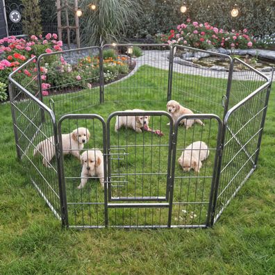 Hundegehege Welpenlaufstall Welpenzaun Welpenkäfig Hundezaun Modell M (481)